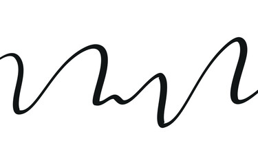 Swoosh, swash underline stroke set.Abstract wavy thin line. Squiggle elements. Vector isolated illustration