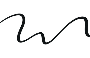 Swoosh, swash underline stroke set.Abstract wavy thin line. Squiggle elements. Vector isolated illustration
