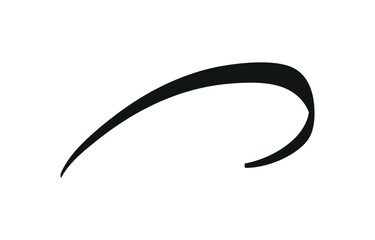 Swoosh, swash underline stroke set.Abstract wavy thin line. Squiggle elements. Vector isolated illustration