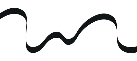Swoosh, swash underline stroke set.Abstract wavy thin line. Squiggle elements. Vector isolated illustration