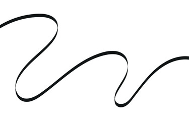 Swoosh, swash underline stroke set.Abstract wavy thin line. Squiggle elements. Vector isolated illustration