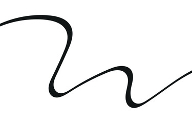 Swoosh, swash underline stroke set.Abstract wavy thin line. Squiggle elements. Vector isolated illustration