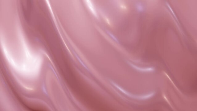 Abstract pink silk background of smooth cloth texture moving in wavy style.