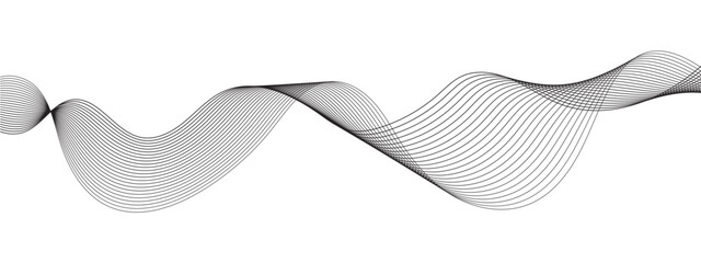 Fototapeta premium Abstract grey smooth element swoosh speed wave modern stream background. Abstract wave line for banner, wallpaper background with wave design. Abstract business wave curve lines background.