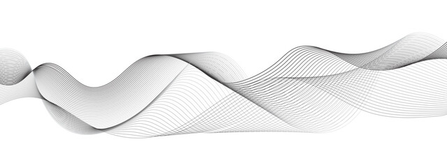 Abstract grey smooth element swoosh speed wave modern stream background. Abstract wave line for banner, wallpaper background with wave design. Abstract business wave curve lines background.