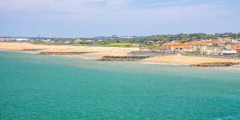 View of the Sables d'Or and Chambre d'Amour beaches in Anglet, France
