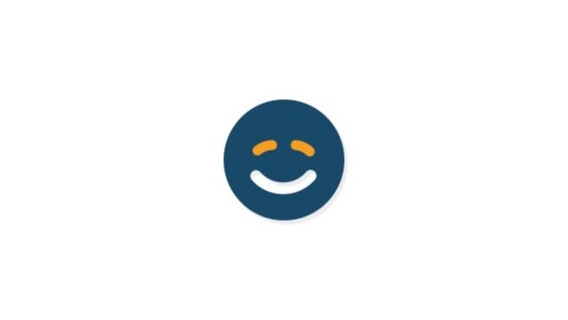 Emoticon Chuckling icon animation for video motion graphics
