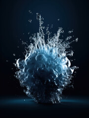 Explosive water spray,created with Generative AI tecnology.