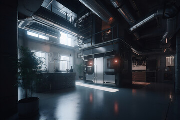 Cool industrial style interior