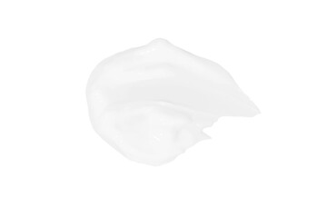 A smear of white cosmetic cream with no shadows and no background. PNG
