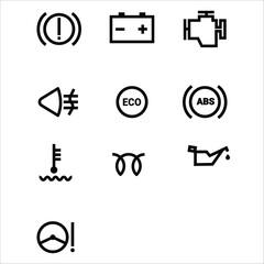 car indicator icon vector illustration