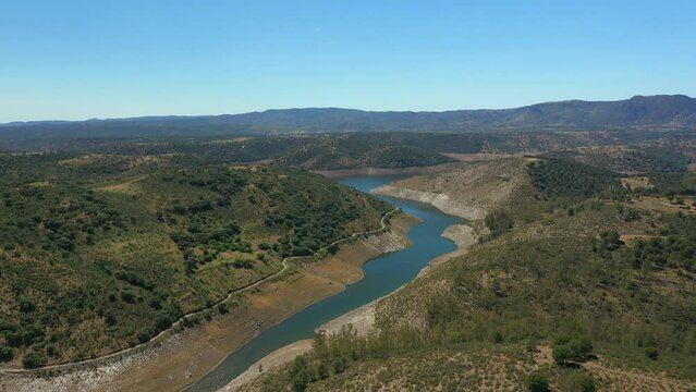 Lake in Ba&ntilde;os de la Encina, Andalusia, Spain 