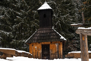 wooden church in the forest