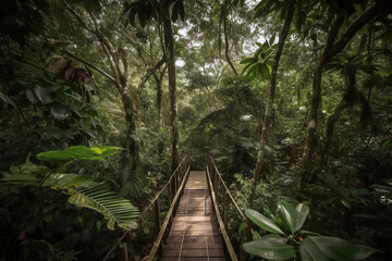 Rain forest in Central America. AI generated content