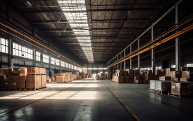 Obraz premium Logistic Warehouse, Package Shipping Center