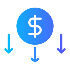 deflation gradient icon