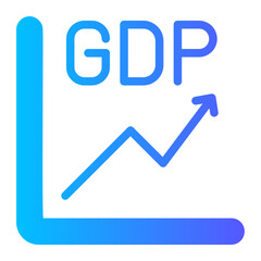 gross domestic product gradient icon