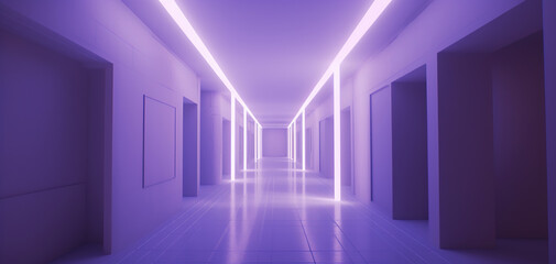 Glowing Corridor Background,created with Generative AI tecnology.