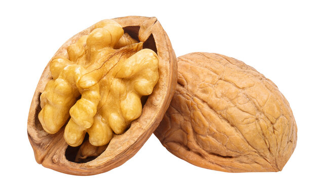 Delicious walnuts cut out