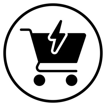 supply shock glyph icon