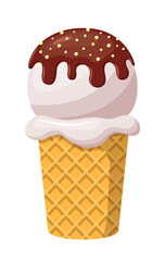 Vector ice cream isolated on white background