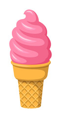 Vector ice cream isolated on white background