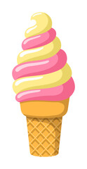 Vector ice cream isolated on white background