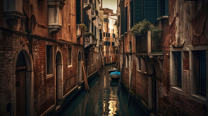 Plakat Romantic Gondola Ride in Venedig, ai generated
