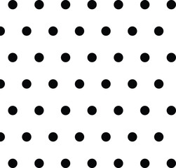 Black and white polka dot pattern vector