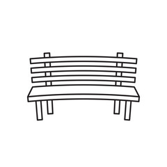 Bench vector line icon. Seat flat sign design. Bench symbol isolated pictogram. UX UI bench icon sign. Linear icon outline symbol