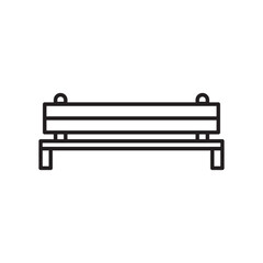 Bench vector line icon. Seat flat sign design. Bench symbol isolated pictogram. UX UI bench icon sign. Linear icon outline symbol