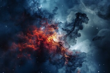 Obraz na płótnie Canvas Nebulae, gas, stars and galaxies in free space. Image from NASA. Generative AI