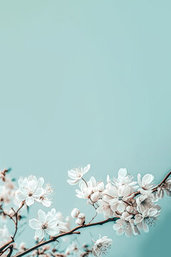 Floral pattern on turquoise background, card, invitation, writing room, wedding card, wedding invitation, RSVP