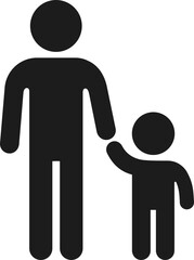 man and child holding hands, bathroom sign