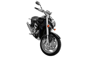 front view of black motorcycle transparent