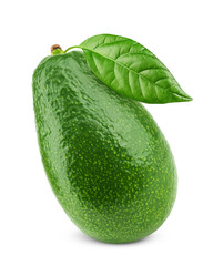 avocado isolated on white background, full depth of field