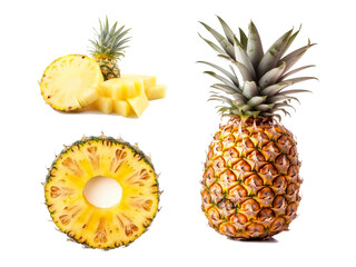 pineapple white background 