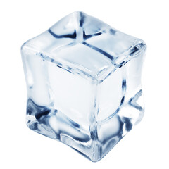 Obraz premium ice cube, isolated on white background, clipping path, full depth of field