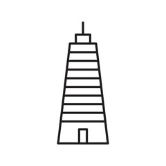 Building vector linear icon. Building flat sign design. Building symbol isolated pictogram. Real estate UX UI icon symbol outline sign 