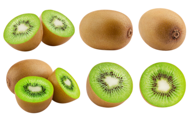 kiwi isolated on white background, full depth of field