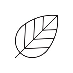 Leaf vector line icon. Leaf flat sign design. Leaf symbol isolated pictogram. UX UI icon of leave. Linear icon outline symbol
