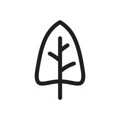 Leaf vector line icon. Leaf flat sign design. Leaf symbol isolated pictogram. UX UI icon of leave. Linear icon outline symbol