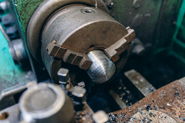 Metal processing technology on a vintage metal cutting machine