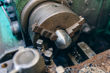 Metal processing technology on a vintage metal cutting machine