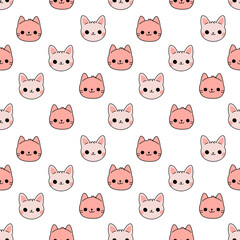 Fototapeta premium seamless pattern with cartoon cats