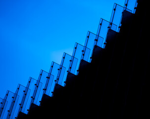 Modern abstract architecture and details background with metal and glass