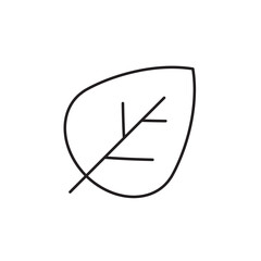 Leaf vector line icon. Leaf flat sign design. Leaf symbol isolated pictogram. UX UI icon of leave. Linear icon outline symbol