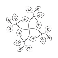 Leaf floral vector line icon. Leaf flat sign design. Leaf symbol isolated pictogram. UX UI icon of leave. Linear icon outline symbol