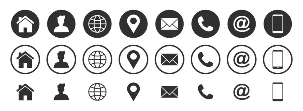 Set of Contact  and web icons.Vector