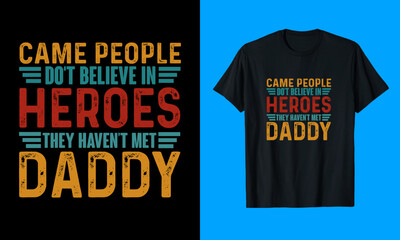 Dad, Daddy, Papa Typography T-Shirt Design